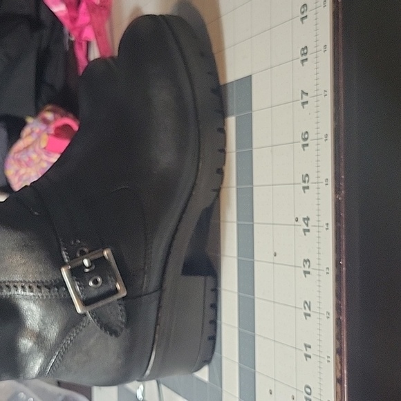 SALVIA Cable Sheep Nappa Black Ankle Buckle Booties Size 11.5 - Picture 10 of 13
